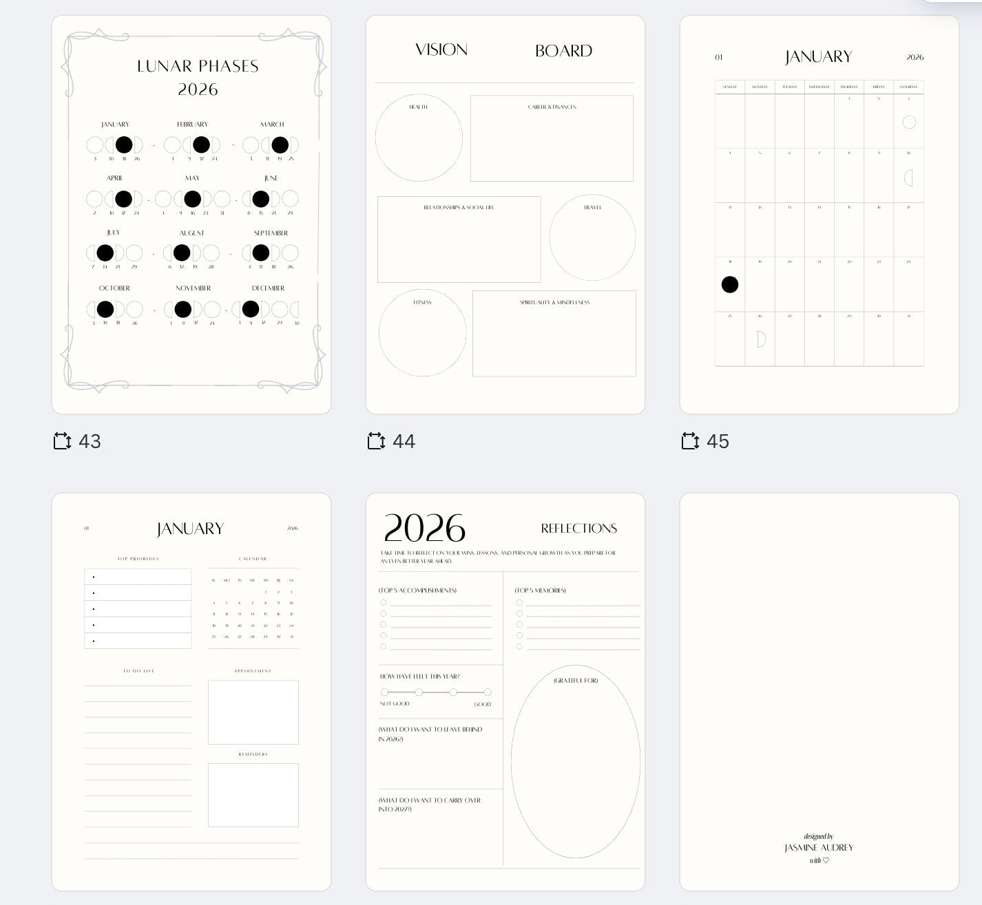 2026 Lunar Planner